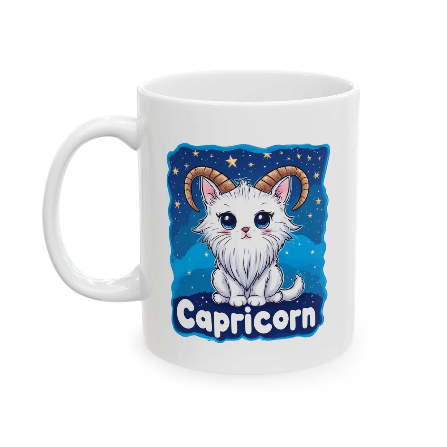 Capricorn Zodiac Cat Mug – Cute Horoscope Coffee Cup