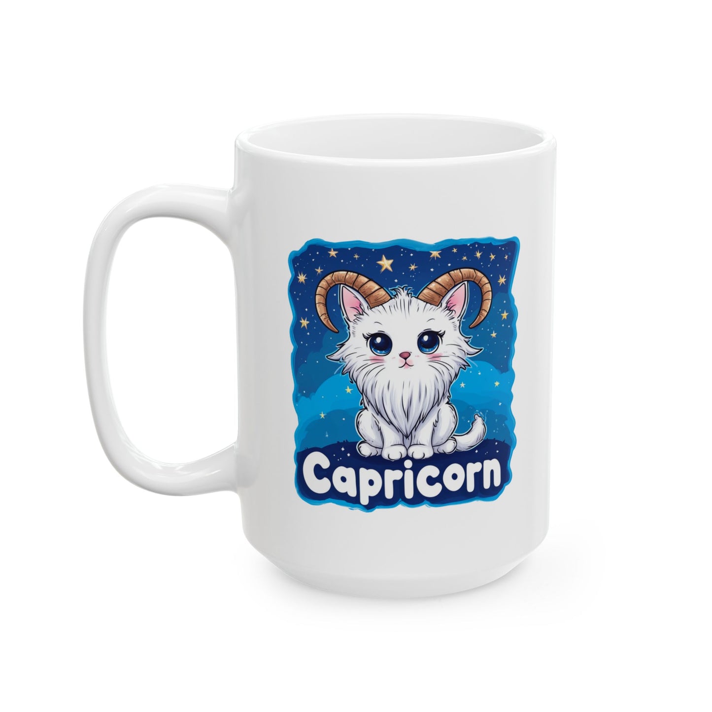 Capricorn Zodiac Cat Mug – Cute Horoscope Coffee Cup