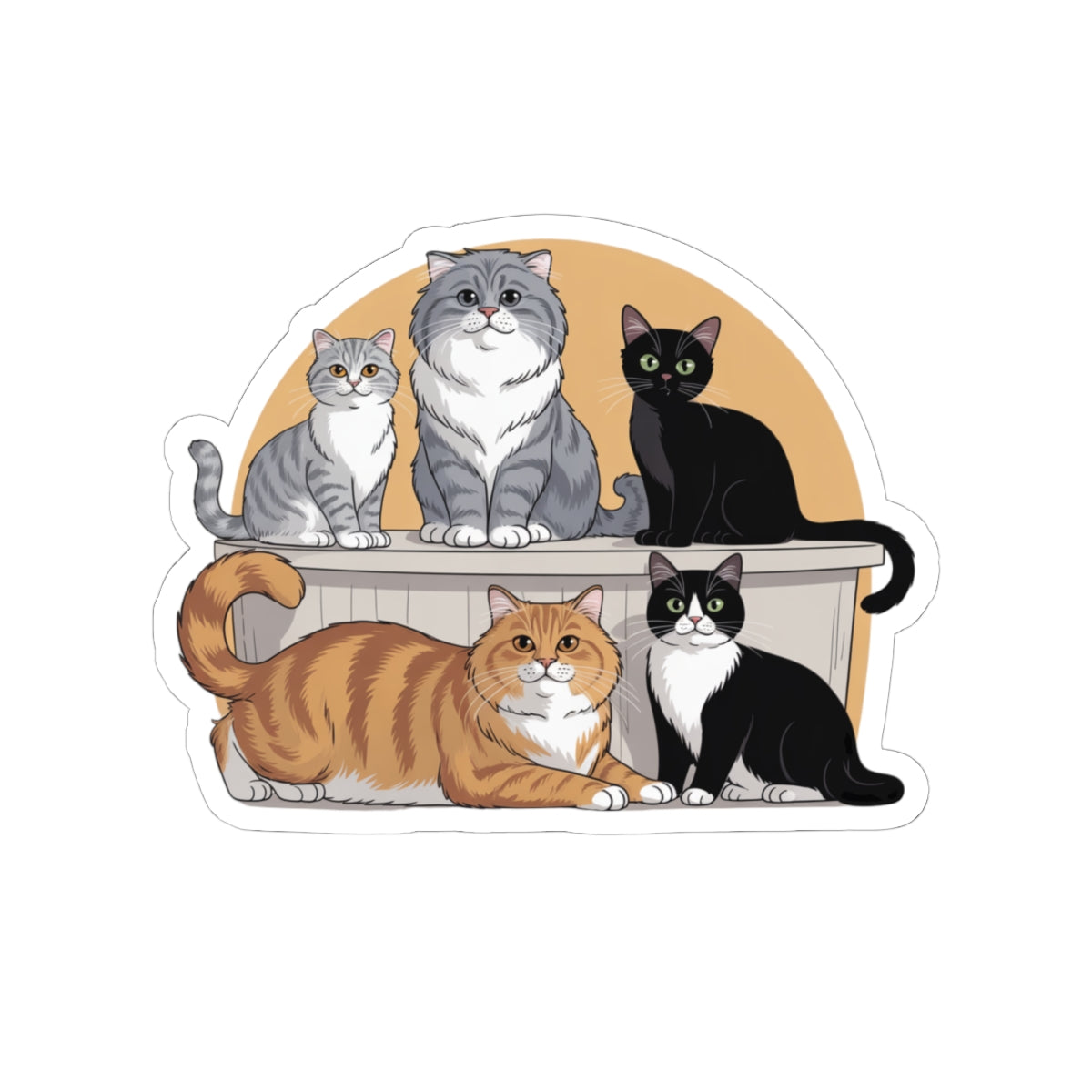 Squad Goals Multi-Cat Die-Cut Sticker