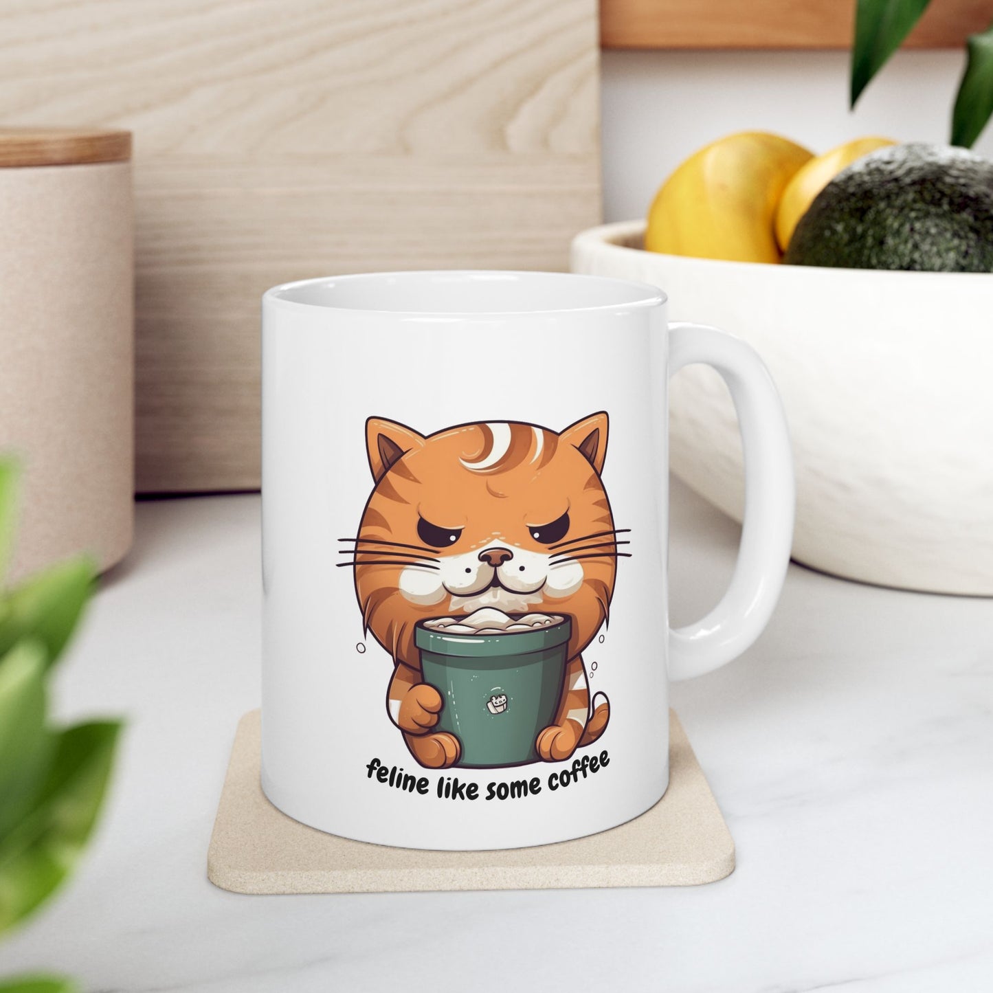 Feline Like Some Coffee Cat Pun Ceramic Mug